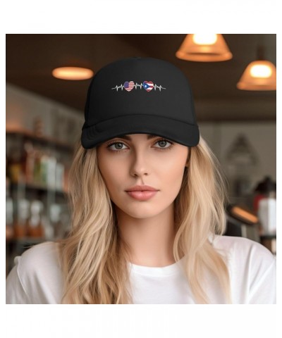 Trucker Hat Mesh Baseball Cap Adjustable Dad Hat Unisex Black $11.90 Baseball Caps