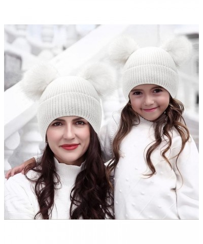 Warm Hat Hairball Eaves Womens Ear Winter Woolen Knitted No Hat Baseball Caps Hat Organizer for Baseball Caps White-a $14.96 ...