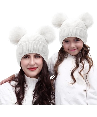 Warm Hat Hairball Eaves Womens Ear Winter Woolen Knitted No Hat Baseball Caps Hat Organizer for Baseball Caps White-a $14.96 ...