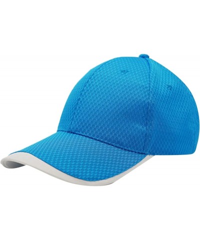 Sport Hats for Womens Mens and Womens Summer Fashion Casual Sunscreen Baseball Caps Cap Hats Blue 1 $7.45 Baseball Caps