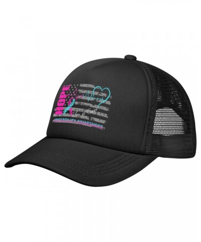 Hope for A Cure Infertility Awareness Baseball Cap Adjustable Casual Mesh Hats Duck Tongue Hat for Men Women84 Black $9.44 Ba...