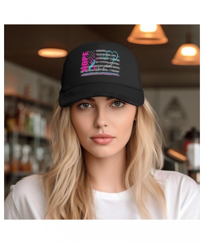 Hope for A Cure Infertility Awareness Baseball Cap Adjustable Casual Mesh Hats Duck Tongue Hat for Men Women84 Black $9.44 Ba...