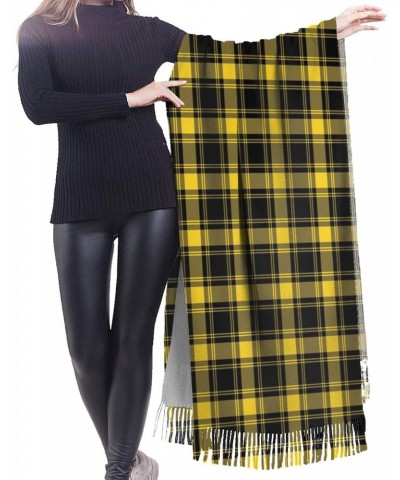 Women'S Long & Wide Black And Yellow Tartan Plaid Cashmere Feel Shawl Wrap Winter Warm Scarf 77x27inch $16.41 Scarves