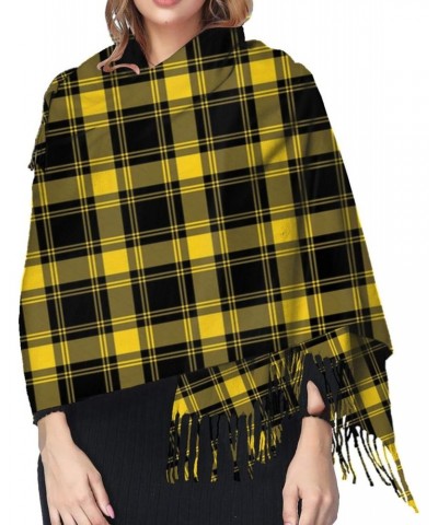 Women'S Long & Wide Black And Yellow Tartan Plaid Cashmere Feel Shawl Wrap Winter Warm Scarf 77x27inch $16.41 Scarves