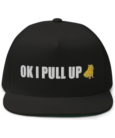 Ok I Pull Up Funny Capybara Trending Meme Hat Black $15.42 Baseball Caps