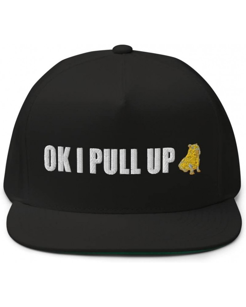 Ok I Pull Up Funny Capybara Trending Meme Hat Black $15.42 Baseball Caps