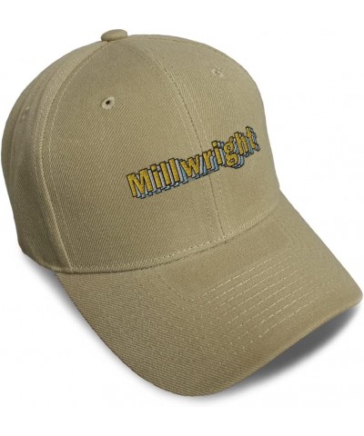 Baseball Cap Millwright Mechanic Acrylic Machinery Dad Hats for Men and Women Khaki Design Only $13.23 Baseball Caps