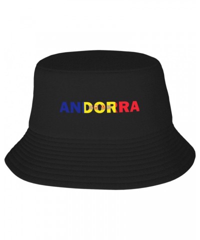 Andorra Flag Andorran Text Word Art Stay Cool and Stylish with Our Trendy Bucket Hats - Perfect for Summer Fun and Outdoor Ad...