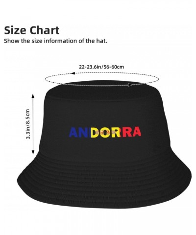 Andorra Flag Andorran Text Word Art Stay Cool and Stylish with Our Trendy Bucket Hats - Perfect for Summer Fun and Outdoor Ad...