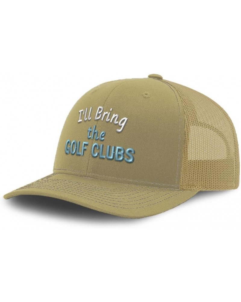 Trucker Baseball Cap I'll Bring The Golf Clubs Cotton Dad Hats for Men & Women Khaki $14.83 Baseball Caps