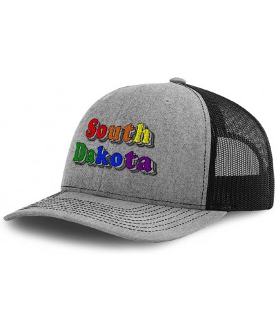 Custom Richardson Trucker Hat South Dakota Style B Love Polyester Baseball Cap Heather Grey Black Design Only $20.71 Baseball...