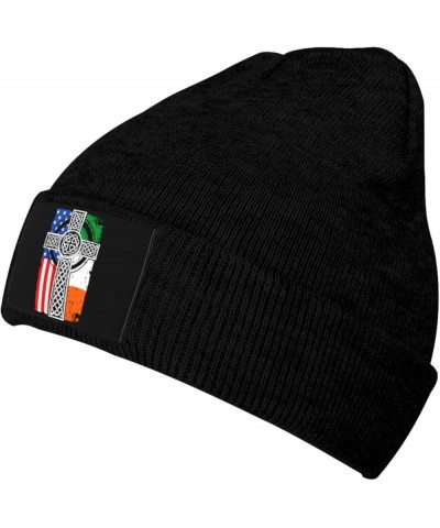 Celtic Cross Irish American Flag Flag Knit hat Baseball Caps Denim Hats Cowboy Fisherman's hat Black $16.16 Baseball Caps