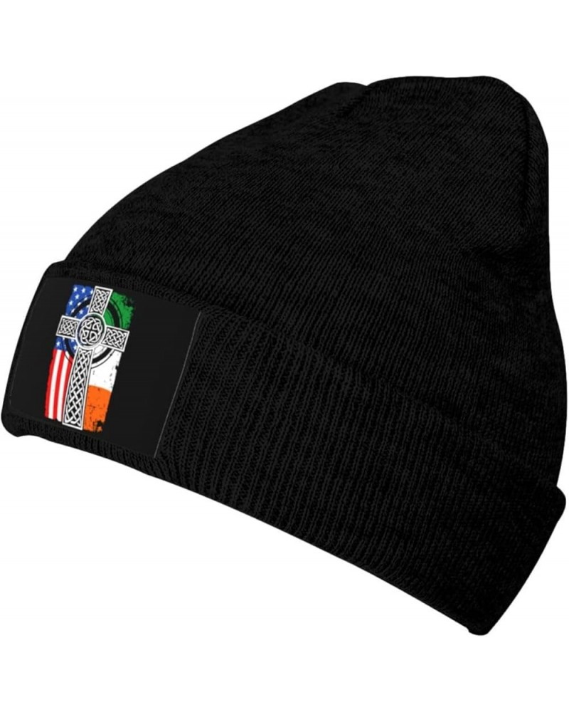 Celtic Cross Irish American Flag Flag Knit hat Baseball Caps Denim Hats Cowboy Fisherman's hat Black $16.16 Baseball Caps