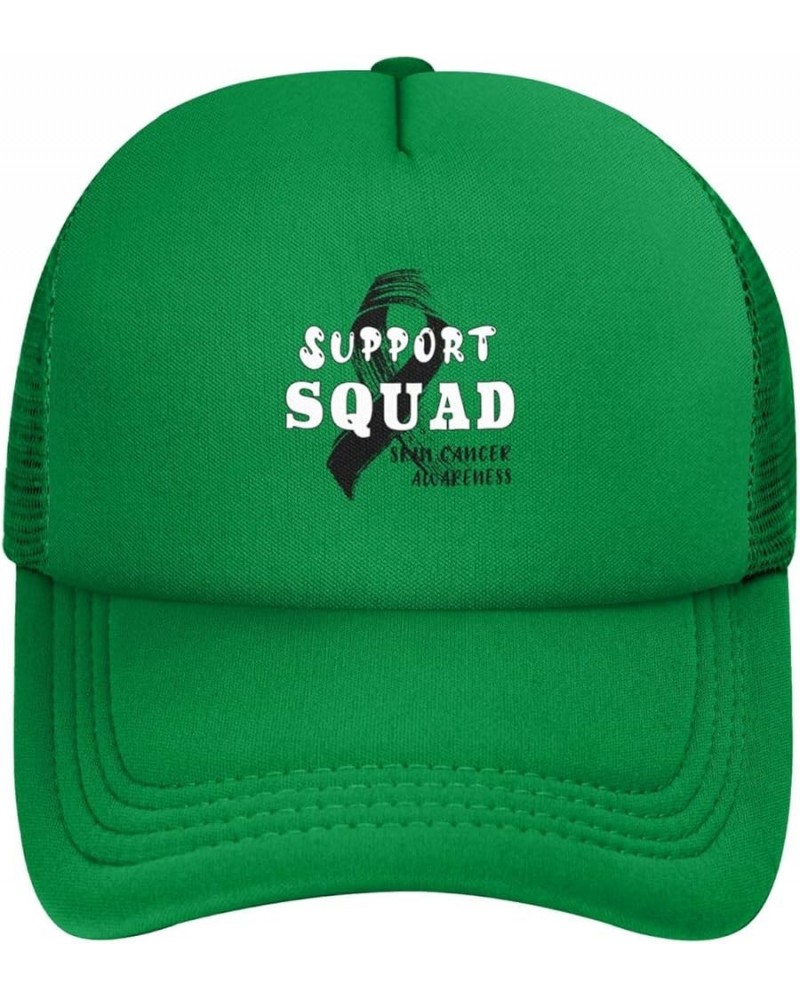 Support Squad Skin Cancer Awareness Baseball Cap Green $7.40 Baseball Caps