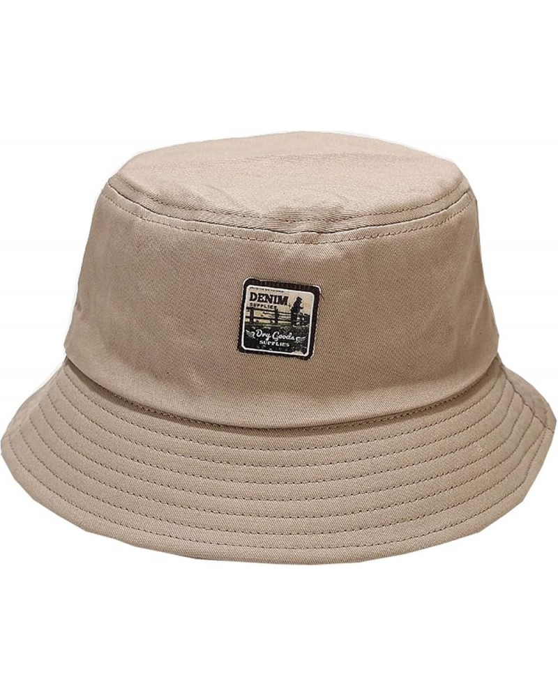 Printing Fashion Bucket Basin Hat Hat Sunshade Women's Hat Outdoor Fisherman's Furry Bucket Hats for Women Khaki $9.68 Bucket...