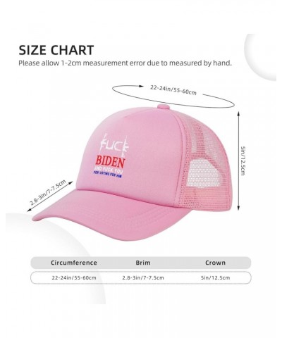 F-Uck Joe Biden and Fuck You for Voting for Him Trucker Hat Unisex Mesh Baseball Cap Adjustable Dad Hat Pink $11.98 Baseball ...