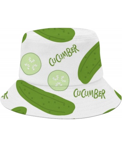 Cucumber Fisherman Bucket Caps Women, FlodableWomen Cap for Fishing Accessories for Vacation Must Haves Doodle 1 $8.97 Sun Hats