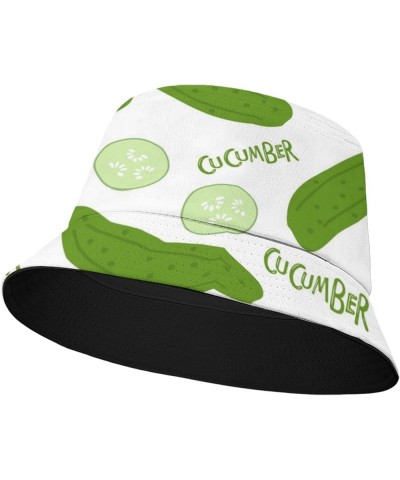 Cucumber Fisherman Bucket Caps Women, FlodableWomen Cap for Fishing Accessories for Vacation Must Haves Doodle 1 $8.97 Sun Hats