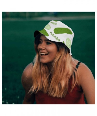 Cucumber Fisherman Bucket Caps Women, FlodableWomen Cap for Fishing Accessories for Vacation Must Haves Doodle 1 $8.97 Sun Hats