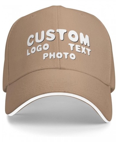 Custom Baseball Cap Add Your Text Customize Hats for Men Women Perfect for Football Make Your Own Hat Golden $9.17 Baseball Caps