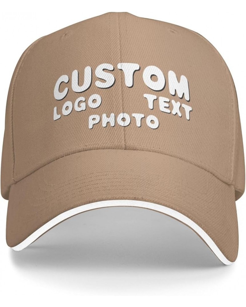 Custom Baseball Cap Add Your Text Customize Hats for Men Women Perfect for Football Make Your Own Hat Golden $9.17 Baseball Caps