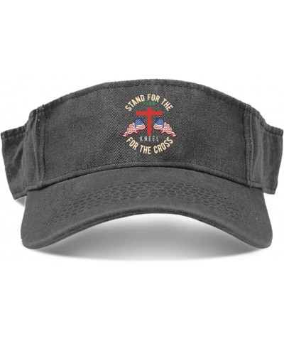 Stand for The Flag Kneel for The Cross 4Th of July Hats Visors for Teens Visor Trendy Sun Visor Hat $8.39 Visors