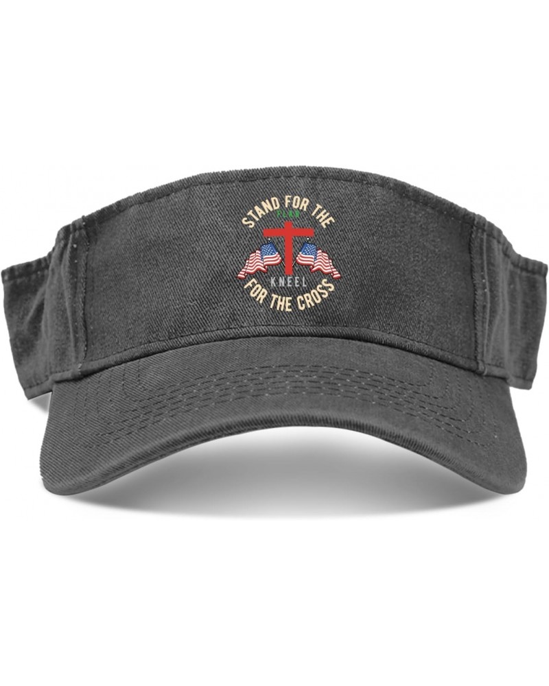 Stand for The Flag Kneel for The Cross 4Th of July Hats Visors for Teens Visor Trendy Sun Visor Hat $8.39 Visors