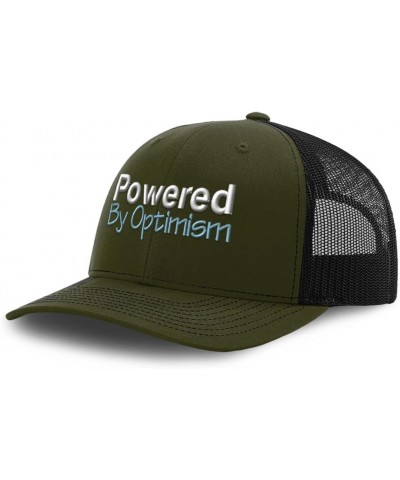 Trucker Hat Baseball Cap Powered by Optimism Style B Cotton Dad Hats for Men & Women Loden Black $11.20 Baseball Caps