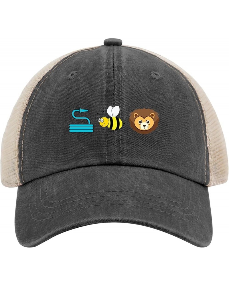 Hose Bee Lion Hat for Womens Baseball Caps Soft Washed Workout Hat Breathable Allblack $12.99 Baseball Caps