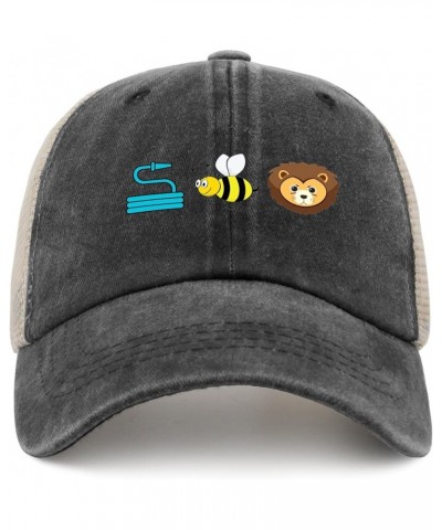 Hose Bee Lion Hat for Womens Baseball Caps Soft Washed Workout Hat Breathable Allblack $12.99 Baseball Caps