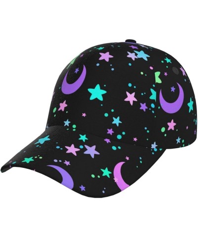 Pink Halloween Pumpkins Baseball Cap Men Women - Classic Adjustable Plain Hat New Moon and Stars $10.82 Baseball Caps