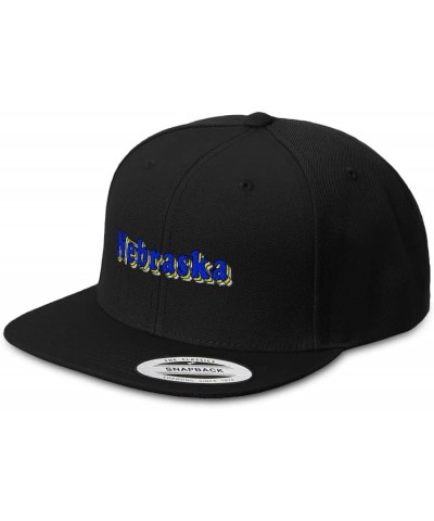 Snapback Hats for Men & Women Nebraska Love Acrylic Flat Bill Baseball Cap Black Design Only $14.35 Baseball Caps