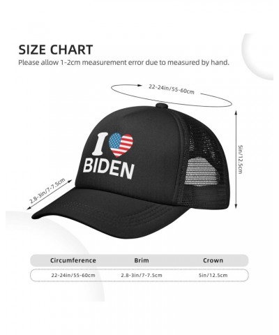 I Love President Joe Biden Harris 2024 Baseball Cap Adjustable Casual Mesh Hats Duck Tongue Hat for Men Women92 Black $12.30 ...