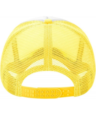 American Panama Flag Love Heart Mesh Baseball Cap Yellow $11.75 Baseball Caps