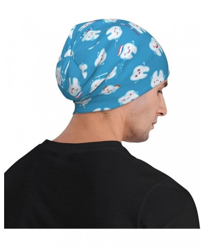 Dentist Doctor Blue Teeth Knit Beanie Hat Running Outdoor Cancer Headwear Baggy Sleep Caps Turban for Men Women Teenagers $11...