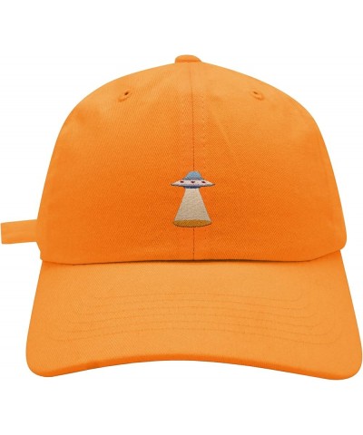 UFO Baseball Cap Embroidered Cotton Dad Hat - Area 51 Orange $9.59 Baseball Caps