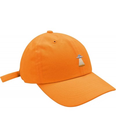 UFO Baseball Cap Embroidered Cotton Dad Hat - Area 51 Orange $9.59 Baseball Caps