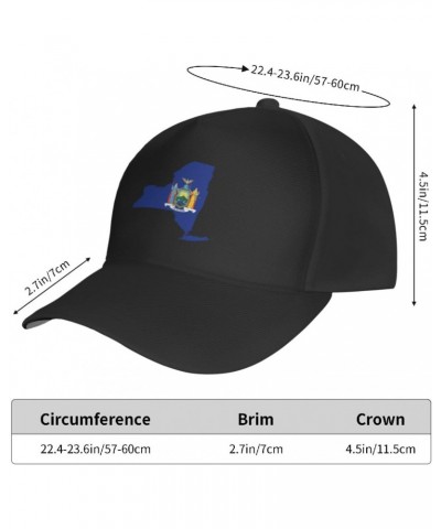 Adjustable Flag Map of New York (1909–2020) Baseball Cap for Men Women Baseball Hat Outdoor Casual Breathable Caps Trucker Ha...