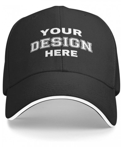 Custom Caps Add Your Custom,Custom Picture Hats,Custom Hat Design Your Own Classic Mens Womens Personalized Baseball Hat Blac...