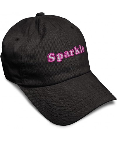 Soft Baseball Cap Sparkle Cotton Dad Hats for Men & Women Dark Denim $13.72 Baseball Caps