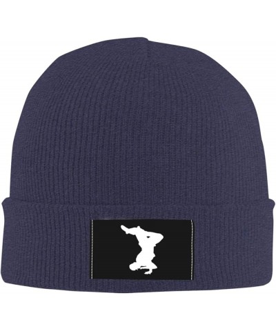 Hip Hop Breakdance Knit Beanie Men Women Winter Warm Knit Beanie Black Navy Blue $14.59 Skullies & Beanies