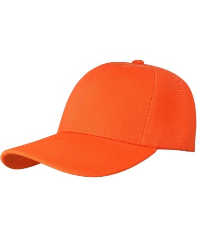 2pcs Baseball Cap for Men Women Adjustable Size for Outdoor Activities Orange/Orange $9.71 Baseball Caps