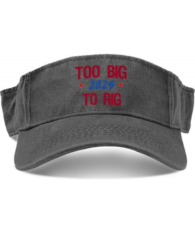 Trump MAGA Too Big to Rig 2024 Cap Visors for Men Visor Hats Reversible Uvion Caps Allblack $11.59 Visors