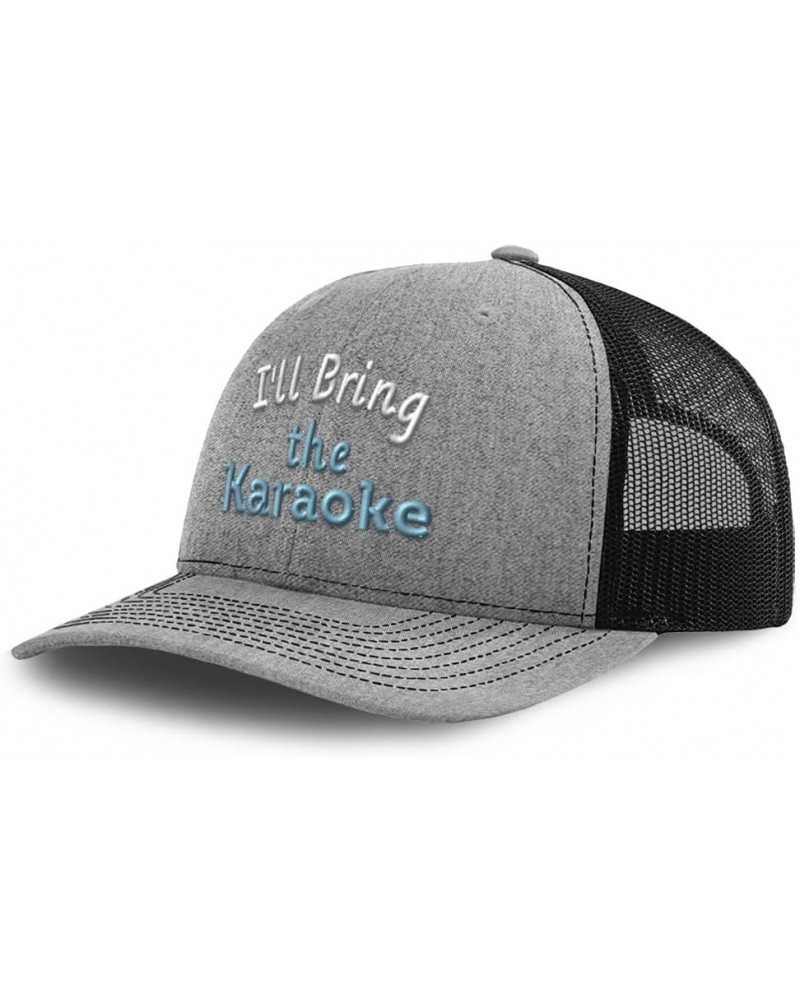 Richardson Trucker Hat I'll Bring The Karaoke Polyester Baseball Cap Heather Grey Black $16.45 Baseball Caps