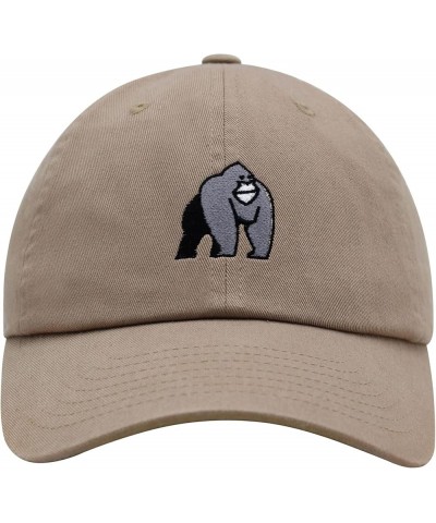 Ape Premium Dad Hat Embroidered Baseball Cap King Kong Orangutan Khaki $14.24 Baseball Caps