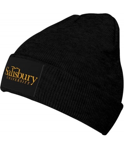 Salisbury- University Cold Weather Cuffed Knit Beanie Skully Cap Hat One Size Fit Most Black $12.97 Skullies & Beanies