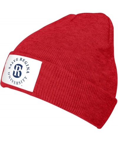 Salve Regina University Logo Stretch Beanie Knit Hat for Men Women Winter Fall Spring Warm Cap Red $13.43 Skullies & Beanies