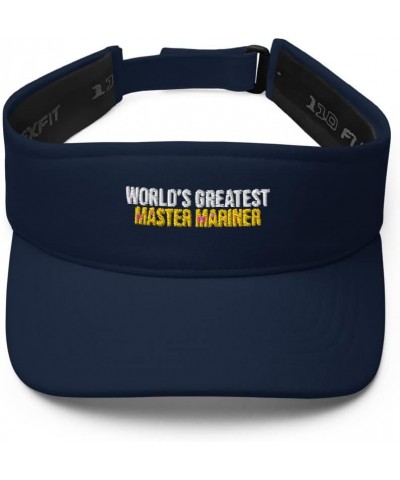 VisorWorld's Greatest Master Mariner Hat (Embroidered Visor) Master Mariner Apparel Navy $19.59 Visors