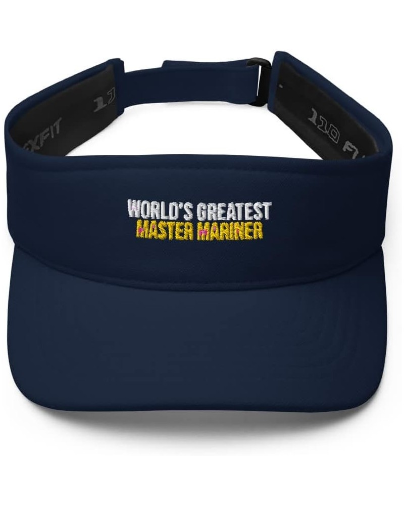 VisorWorld's Greatest Master Mariner Hat (Embroidered Visor) Master Mariner Apparel Navy $19.59 Visors