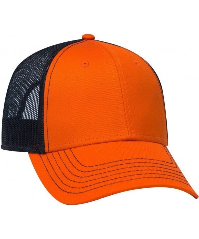 6 Panel Low Profile Contrast Vertical Mesh Back Cap Org/Org/Blk $10.16 Baseball Caps